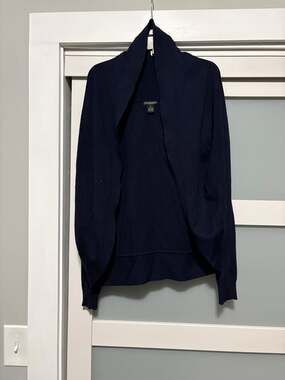 Esperanza Ladies Cardigan Shawl Sweater Navy sz M